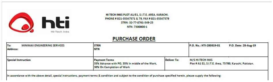 Purchase order 02