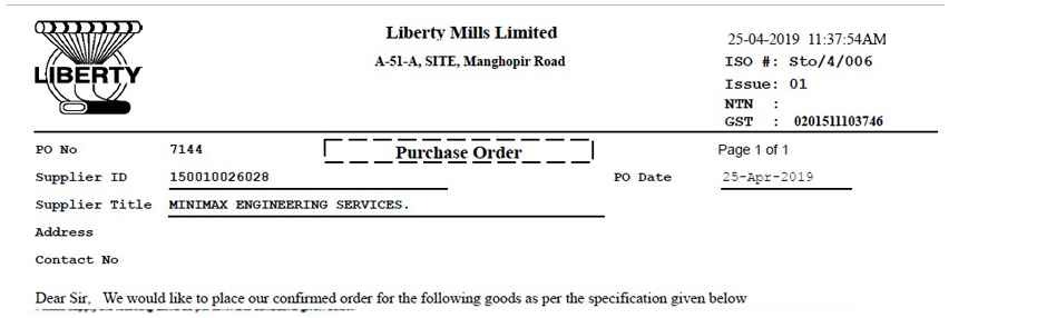 Purchase order 04